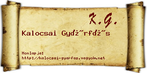 Kalocsai Gyárfás névjegykártya